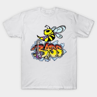 bass,Guitar,bees,bee,honey,rocker by LowEndGraphics T-Shirt